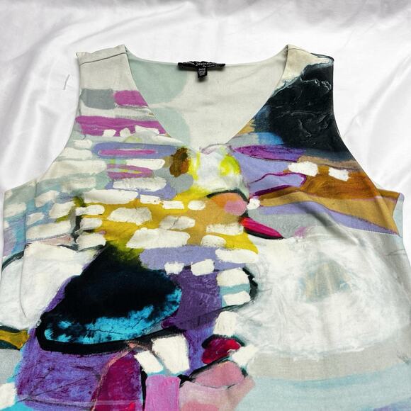 Claire Desjardins Sleeveless Tank Dress Women's Multicolor Abstract Size Medium - Picture 3 of 8
